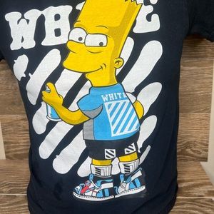 Bart Simpson T-Shirt Wearing Off White Nike Size Small The Simpsons FOX.